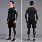 Herren Kompressions-Sportanzug Schnelltrocknend Schweißableitend Fitness Training MMA Kit Rashguard Herren Sportbekleidung Jogging Laufbekleidung