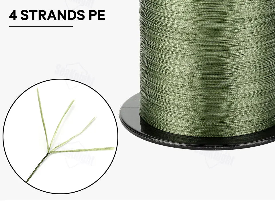 SeaKnight Brand 4-fach geflochtene Angelschnur 8-100LB Multifilament PE-Schnur 300M 500M 1000M Süßwasser Salzwasser Angeln Pesca