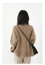 CHIC VEN Koreanischer Damen Pullover Lockerer Rollkragenpullover Warme Einfarbige Pullover Strickwaren Basic Female Tops Herbst Winter 2022