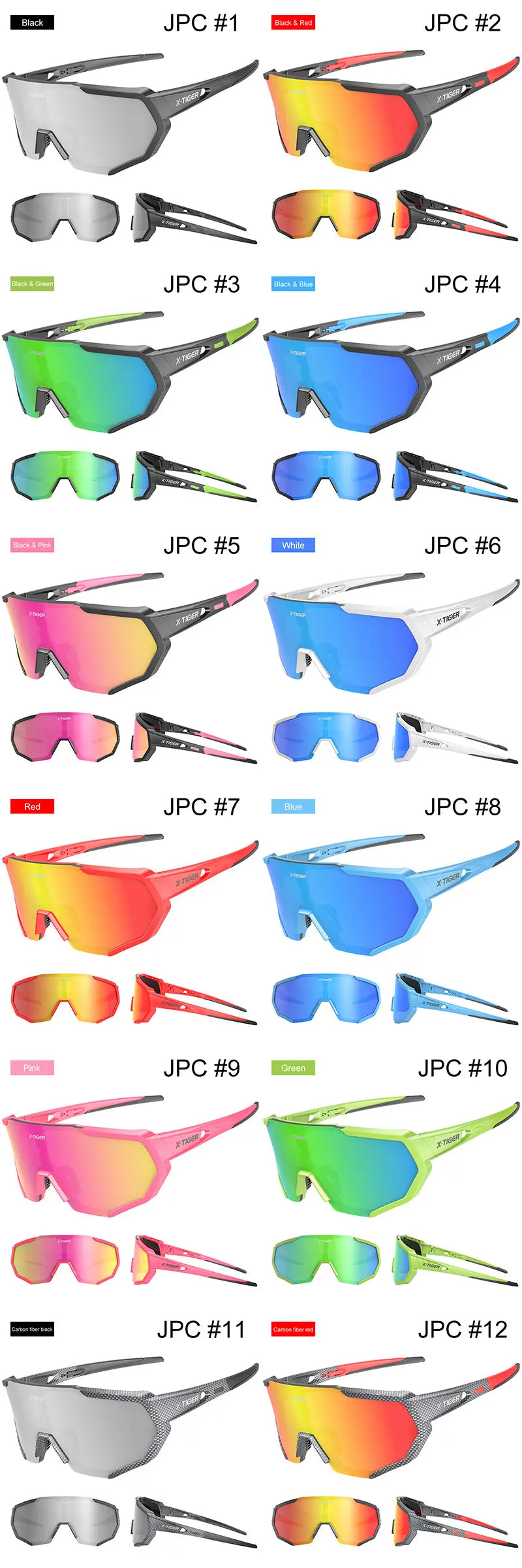 X-TIGER Radsportbrille Polarisierte Brille Fahrradbrille Sport Herren Photochrome Sonnenbrille MTB Rennrad Brille 3/5 Gläser