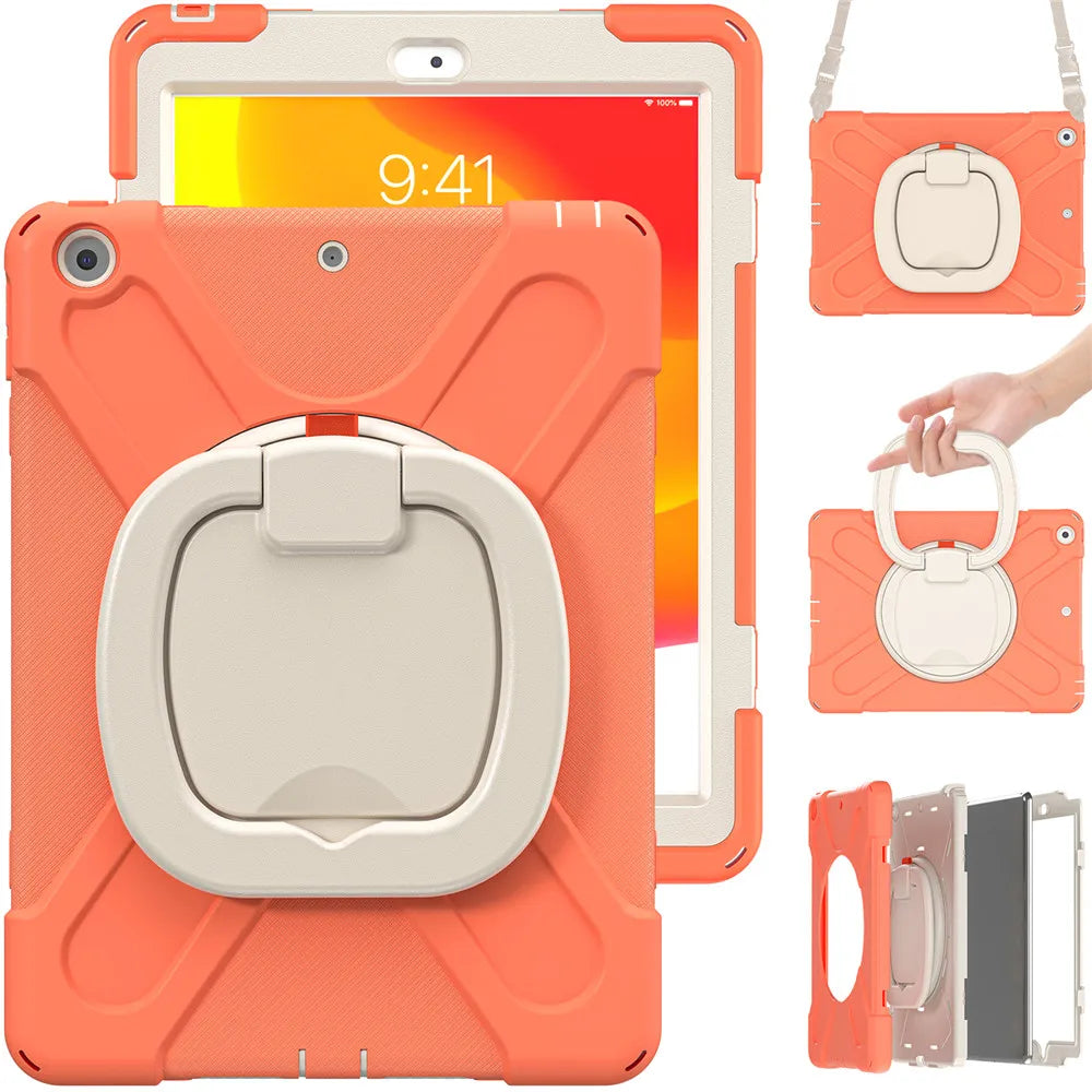 Für iPad 7., 8., 9., 10.2, 10. Generation Air 2 3 4 5 10.9 Mini 6 9.7 Pro 11 12.9 2022 Hülle Rotation Griffständer Kinder Stoßfeste Abdeckung