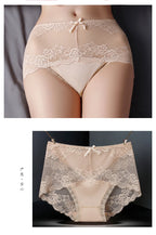 7 Stück Baumwoll-Damenunterwäsche, Spitze, transparente Höschen, bequeme, antibakterielle Übergrößen-Hosen, weibliche sexy Dessous