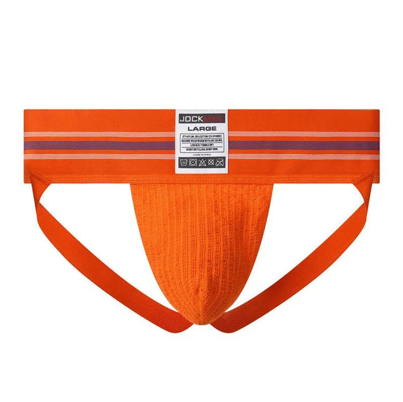 JOCKMAIL sexy Herren Unterwäsche Jockstrap Homme Herren Jockstrap Unterwäsche Herren String Jockstrap Gay Jockstrap Baumwolle Atmungsaktiv weiß