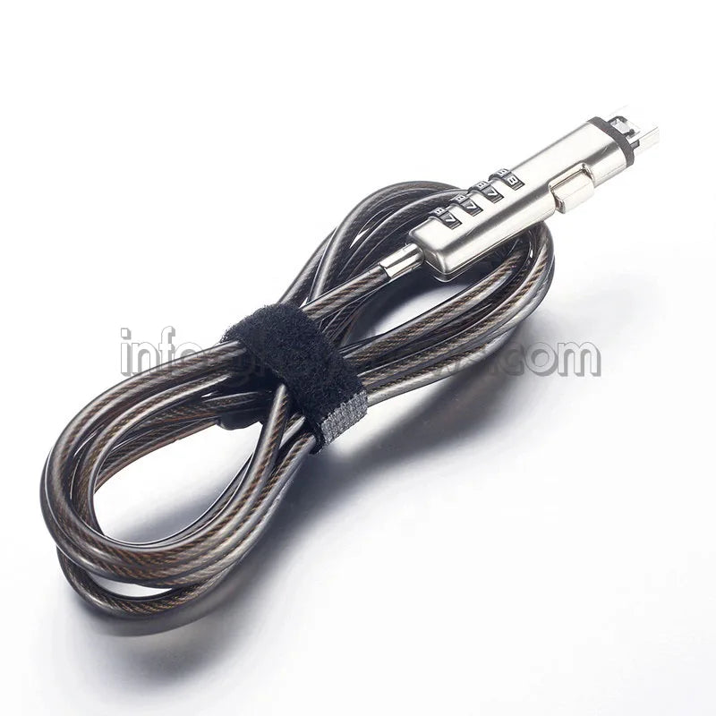 4-Digit Password Protected USB Port Laptop Security Lock Notebook Anti-Theft Combination Lock With Security Steel Lock Cable