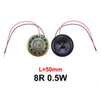 1X 8 Ohm 8R 0,5W Mini ultradünner Hornlautsprecher Durchmesser 20mm 23mm 28mm 30mm 36mm 40mm 50mm 57mm mit P2.0 Anschlusskabel