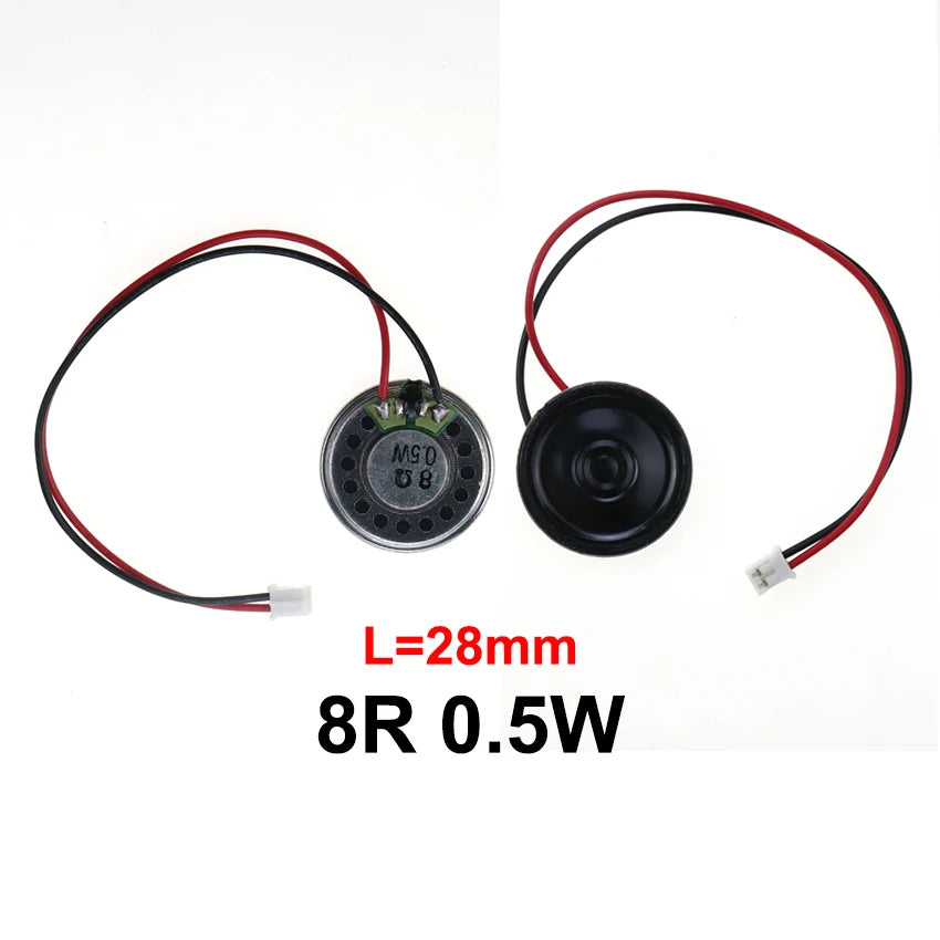 1X 8 Ohm 8R 0,5W Mini ultradünner Hornlautsprecher Durchmesser 20mm 23mm 28mm 30mm 36mm 40mm 50mm 57mm mit P2.0 Anschlusskabel