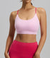 Six-string Cross Back Sport-BH für Damen – Sommer dünner Stil Spandex/Polyester UV-Schutz Geeignet für Yoga und Fitness