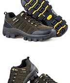 Hiking Shoes Non Slip Mountain Sneakers Winter Lace Up Retro Leather Shoe Sport Outdoor Trail Off-Road Trek Men Women Footwear