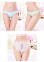 Damen Spitzenhöschen Sexy Transparenter Slip Niedriger Bund Baumwollzwickel Slips Übergröße Damenunterwäsche Dessous Neu Heißer Verkauf