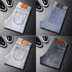 Großhandel mittelhohe Taille Herren Straight Jeans Mixed Denim Gute Qualität Sommer Freizeitstil Washed Craft