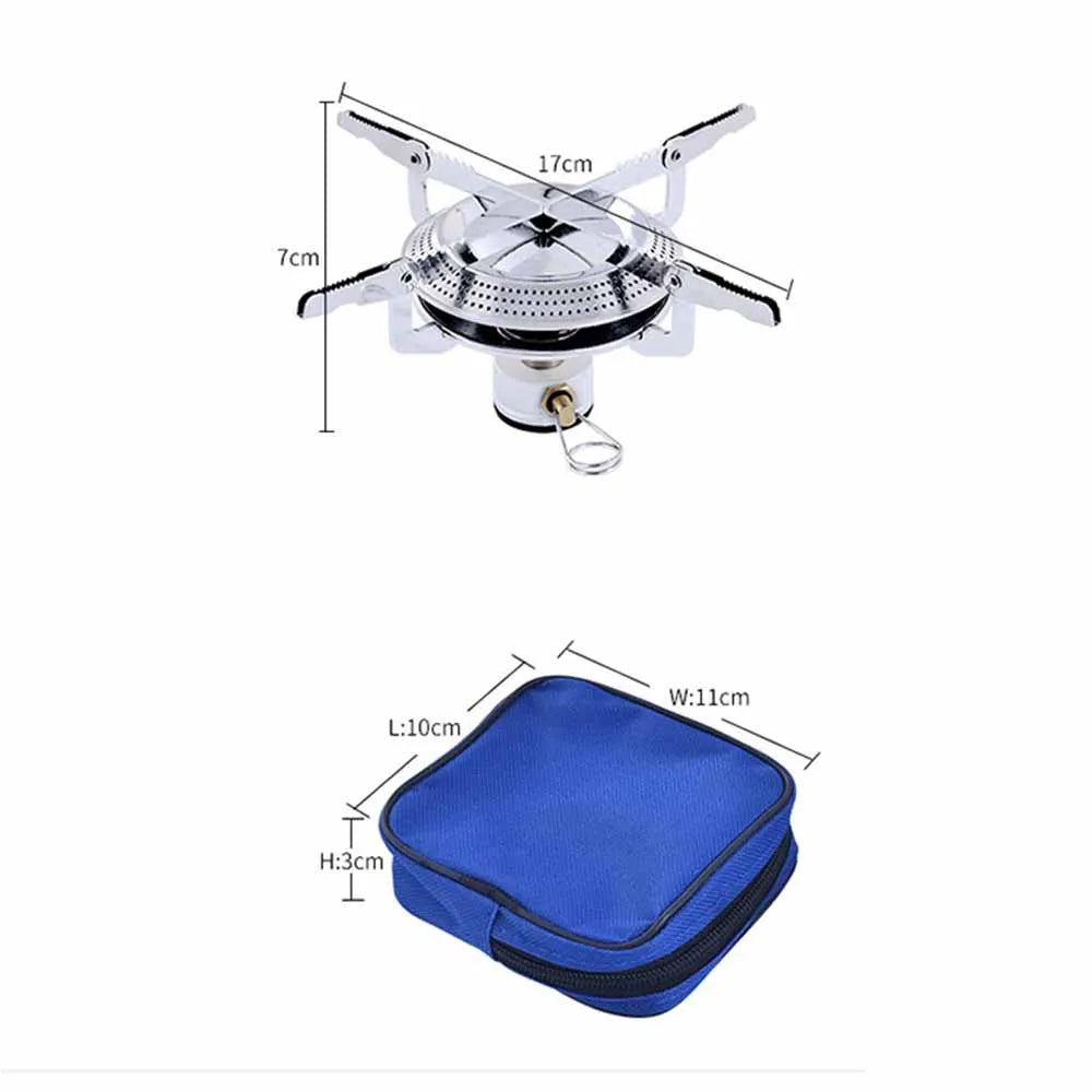 Winddichter Camping-Gaskocher Tragbarer, faltbarer Rucksack-Elektronik-Herdkopf Outdoor-Kochen Picknick Wandern Bergsteigen Camping
