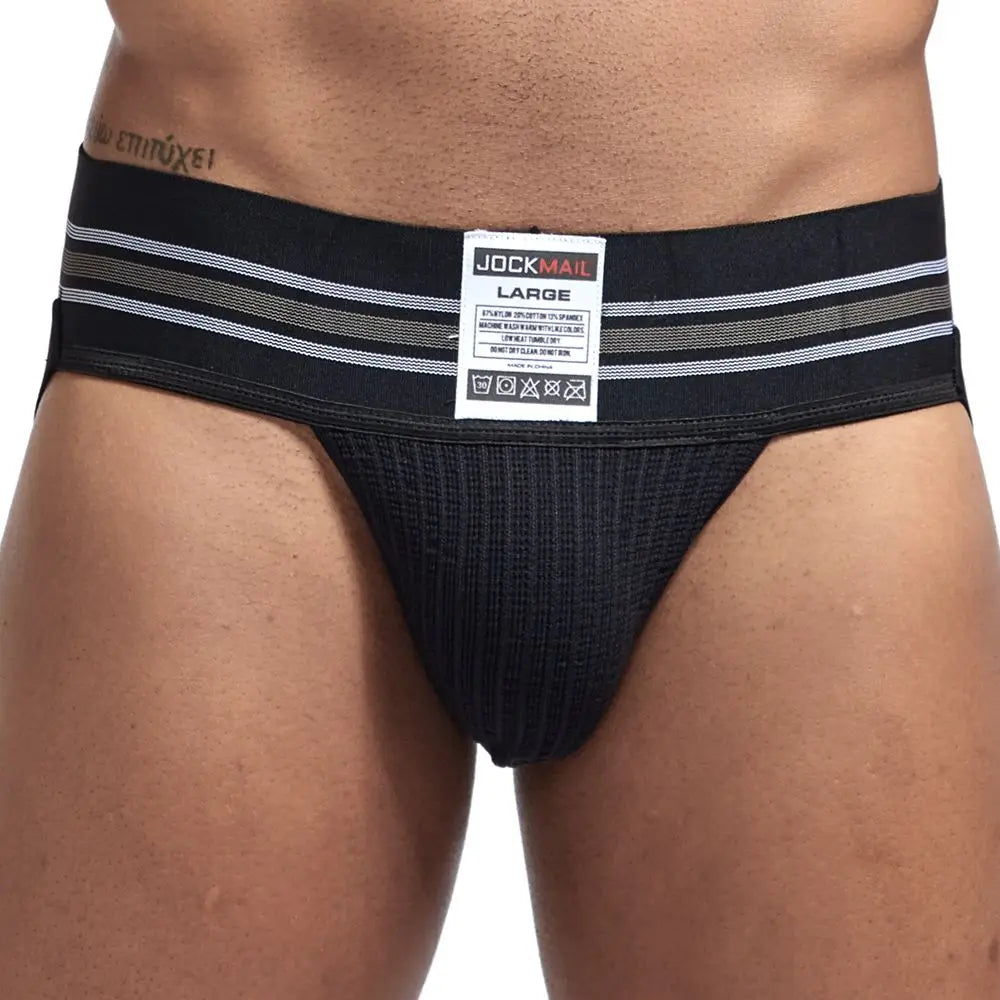JOCKMAIL sexy Herren Unterwäsche Jockstrap Homme Herren Jockstrap Unterwäsche Herren String Jockstrap Gay Jockstrap Baumwolle Atmungsaktiv weiß