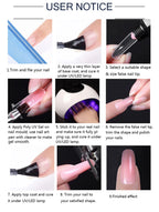 Nagelset mit Nagellampe Nageltrockner Nagelbohrmaschine Maniküre-Set Kit Poly-Nagelgel-Kit Nagellack-Set Soak-Off Nail Art Werkzeuge Sets