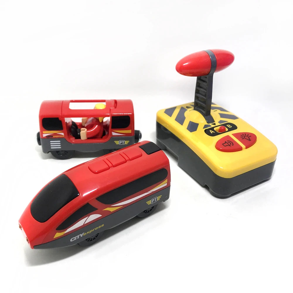 Kinder RC Elektrische Eisenbahn Lokomotive Magnetische Bahn Diecast Slot Spielzeug Passend für Holzeisenbahn Schienen Spielzeug für Kinder Geschenke