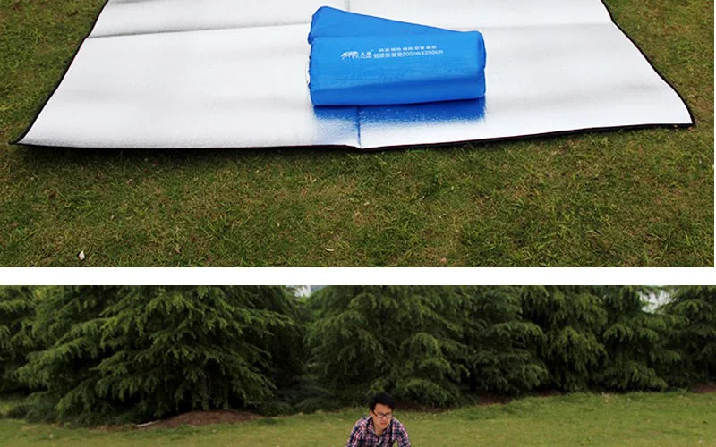 Aluminiumfolie Feuchtigkeitsdichte Unterlage Outdoor Camping Wasserdichte Zeltunterlage Tragbare Picknickmatte Leichte Wander Schlafunterlage