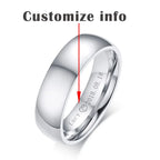 Vnox Basic Eheringe für Damen und Herren, personalisierbar mit Name, Datum, Liebesbotschaft, Versprechen, Allianz, Jahrestag, personalisiertes Geschenk