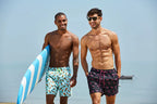 Escatch Schnelltrocknende Sommer Badeshorts für Herren, Beach Boardshorts, Badehosen für Männer, Schwimmhosen, Herren Sportbekleidung, Strandmode, Fitness Übergrößen