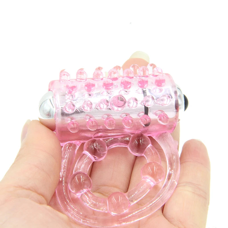 Dingye Dual Pleasure Clit Flicker Vibrating Penisring Sexprodukte für Herren Cockring