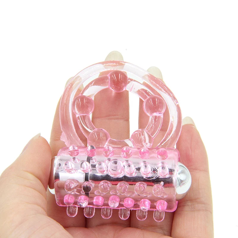 Dingye Dual Pleasure Clit Flicker Vibrating Penisring Sexprodukte für Herren Cockring