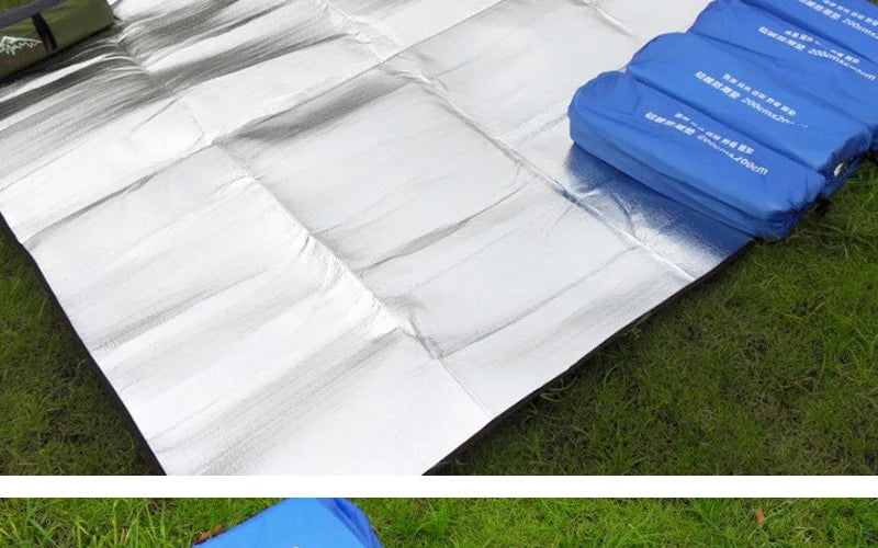 Aluminiumfolie Feuchtigkeitsdichte Unterlage Outdoor Camping Wasserdichte Zeltunterlage Tragbare Picknickmatte Leichte Wander Schlafunterlage