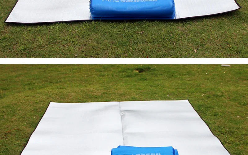 Aluminiumfolie Feuchtigkeitsdichte Unterlage Outdoor Camping Wasserdichte Zeltunterlage Tragbare Picknickmatte Leichte Wander Schlafunterlage