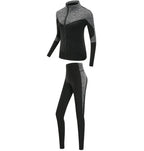Schnell trocknende Damen Sportbekleidung Yoga-Set Fitnessstudio Yoga-Kleidung Anzugsets Mantel+BH+T-Shirt+Leggings 2019 Workout Laufen Training