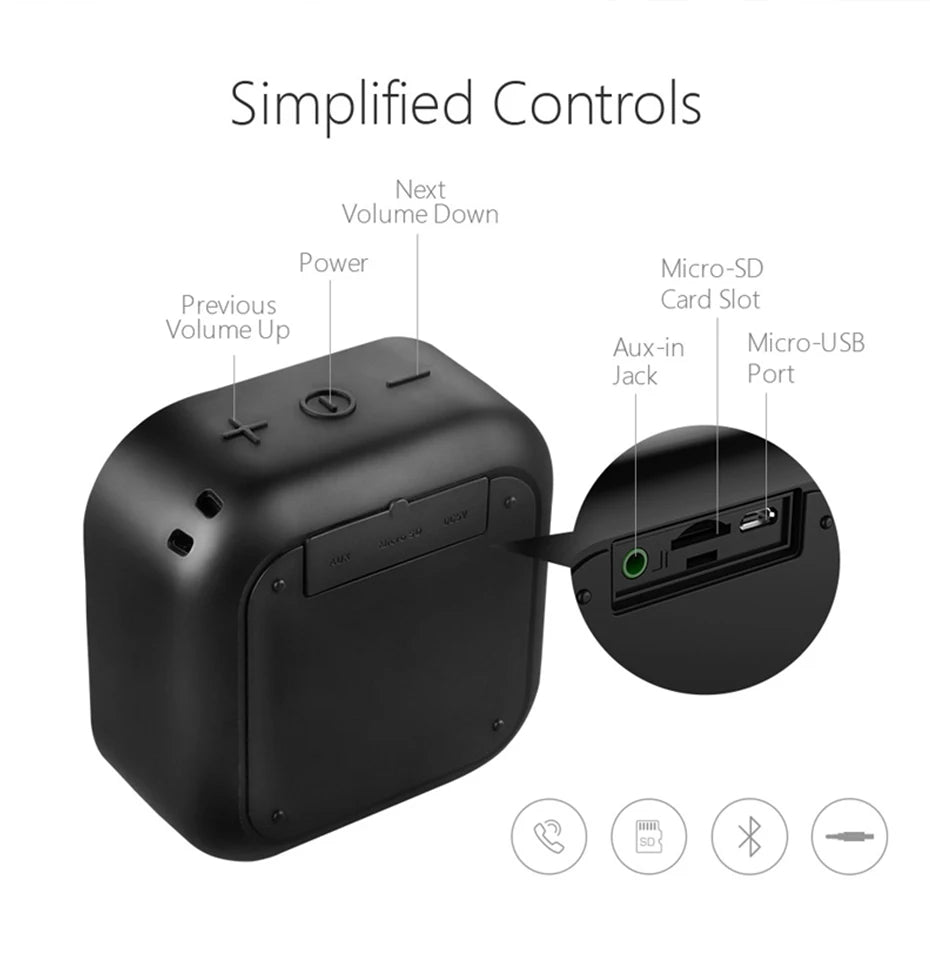 Mifa A1 Kabelloser Bluetooth Lautsprecher Wasserdichter Mini tragbarer Stereo-Musik-Outdoor-Freisprechlautsprecher für iPhone für Samsung-Telefone