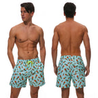 Escatch Schnelltrocknende Sommer Badeshorts für Herren, Beach Boardshorts, Badehosen für Männer, Schwimmhosen, Herren Sportbekleidung, Strandmode, Fitness Übergrößen