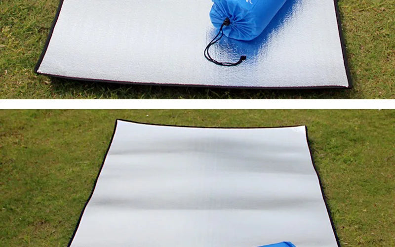 Aluminiumfolie Feuchtigkeitsdichte Unterlage Outdoor Camping Wasserdichte Zeltunterlage Tragbare Picknickmatte Leichte Wander Schlafunterlage