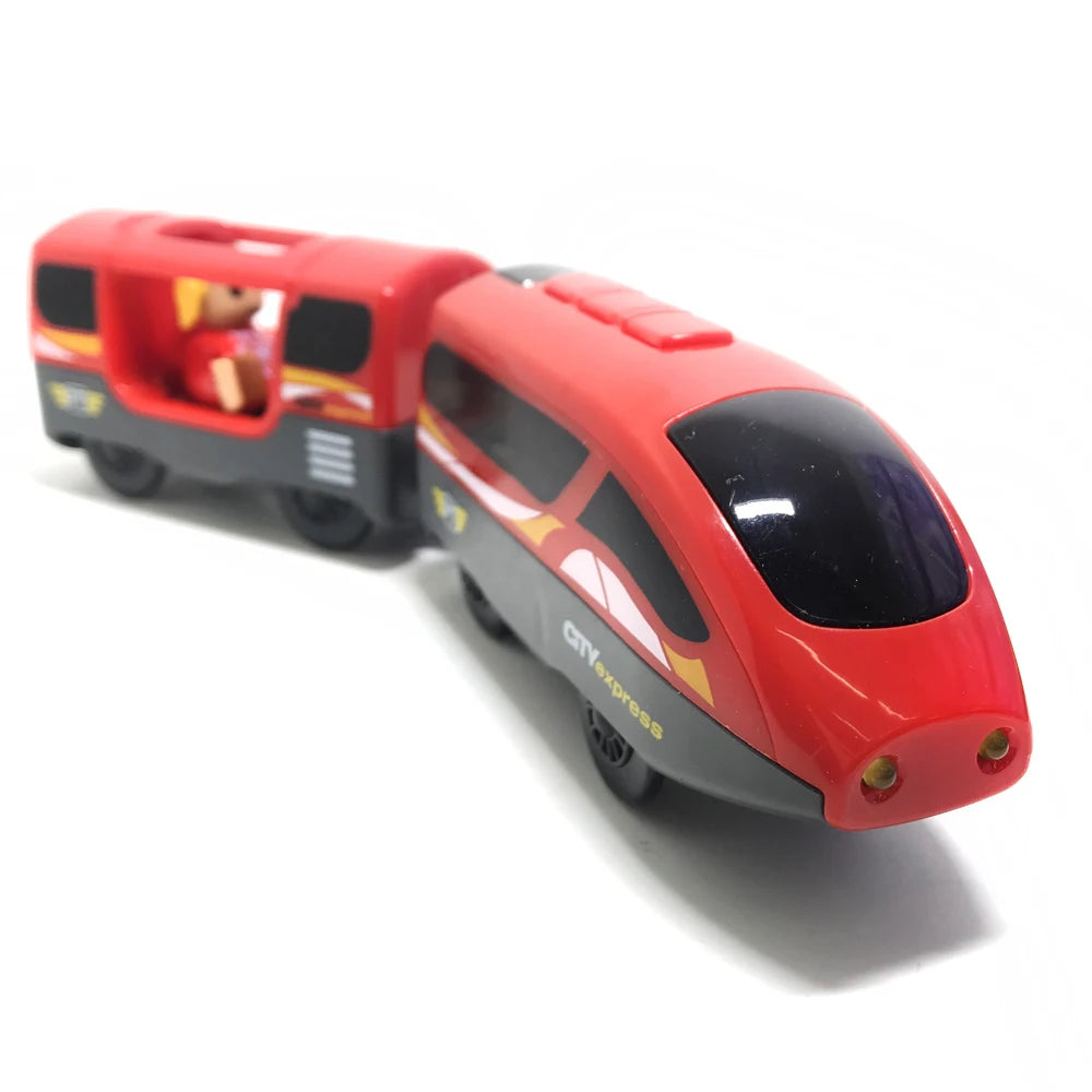 Kinder RC Elektrische Eisenbahn Lokomotive Magnetische Bahn Diecast Slot Spielzeug Passend für Holzeisenbahn Schienen Spielzeug für Kinder Geschenke