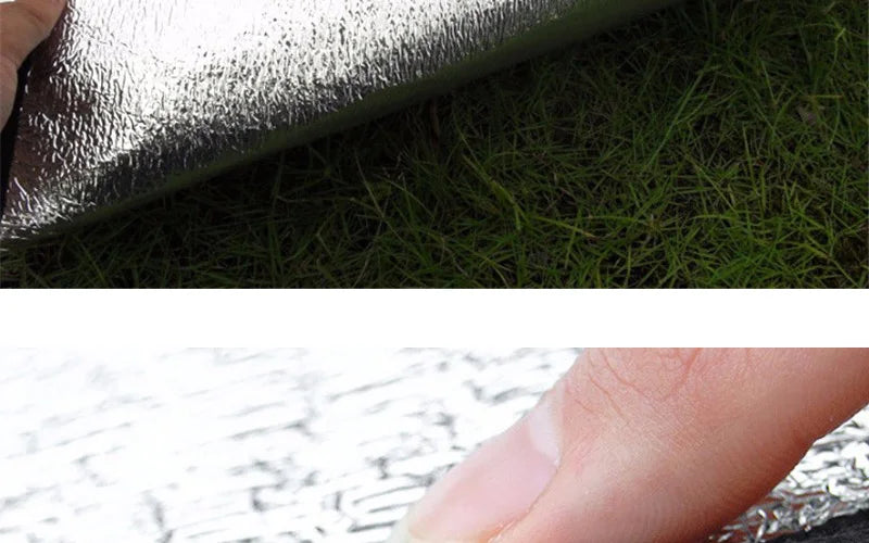 Aluminiumfolie Feuchtigkeitsdichte Unterlage Outdoor Camping Wasserdichte Zeltunterlage Tragbare Picknickmatte Leichte Wander Schlafunterlage