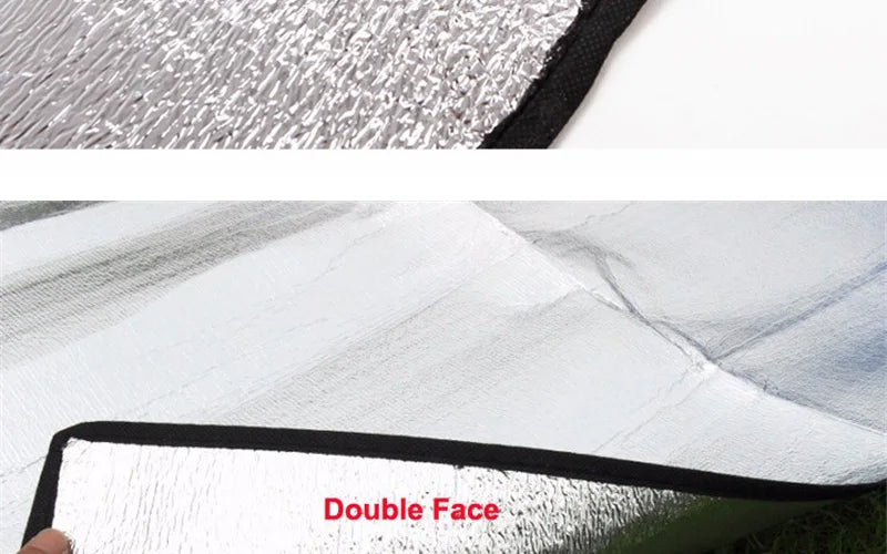 Aluminiumfolie Feuchtigkeitsdichte Unterlage Outdoor Camping Wasserdichte Zeltunterlage Tragbare Picknickmatte Leichte Wander Schlafunterlage