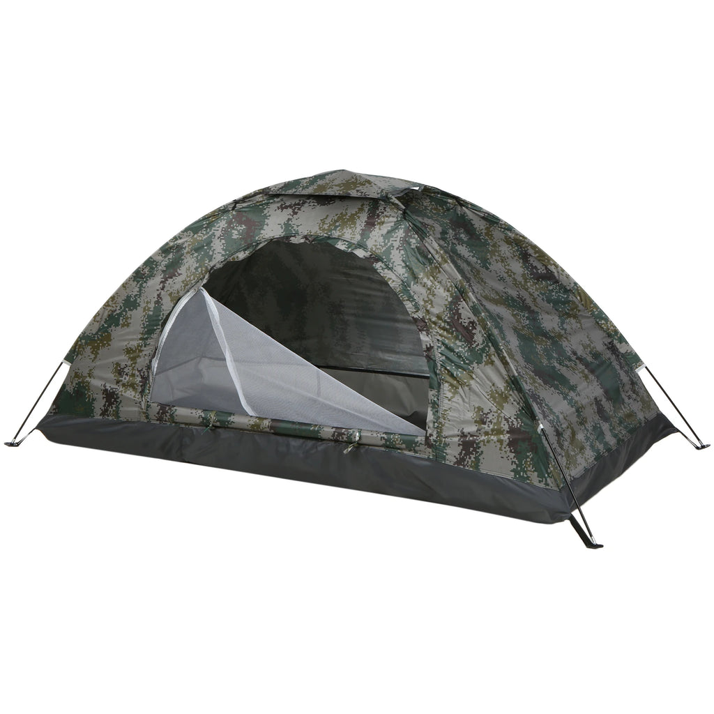 Tomshoo 1/2 Personen Ultraleichtes Campingzelt Einwandiges Tragbares Wanderzelt Anti-UV-Beschichtung UPF 30+ für Outdoor, Strand, Angeln