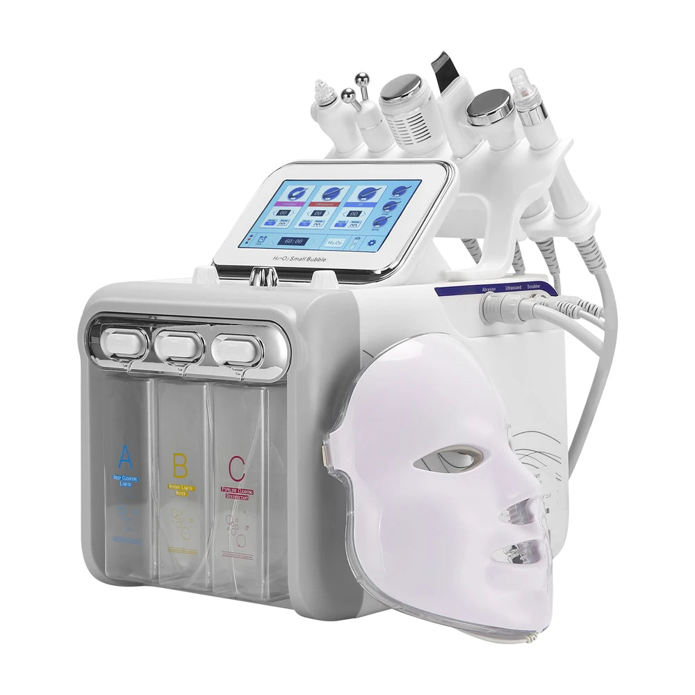 Neues 7-in-1 Wasser-Dermabrasionsgerät Tiefenreinigungsmaschine Wasserstrahl Hydro Diamond Gesichtsreinigung zur Entfernung abgestorbener Haut für den Salongebrauch