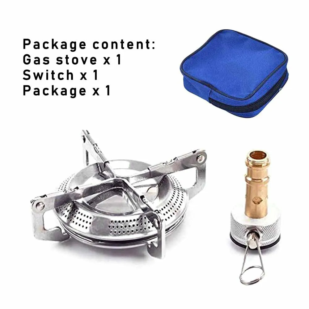 Winddichter Camping-Gaskocher Tragbarer, faltbarer Rucksack-Elektronik-Herdkopf Outdoor-Kochen Picknick Wandern Bergsteigen Camping
