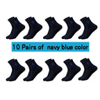 20 Stück = 10 Paar hochwertige Herrensocken aus Baumwolle, atmungsaktiv, schweißabsorbierend, mittellang, schwarze Socken, Deodorant, Business-Herren-Geschenk-Socken