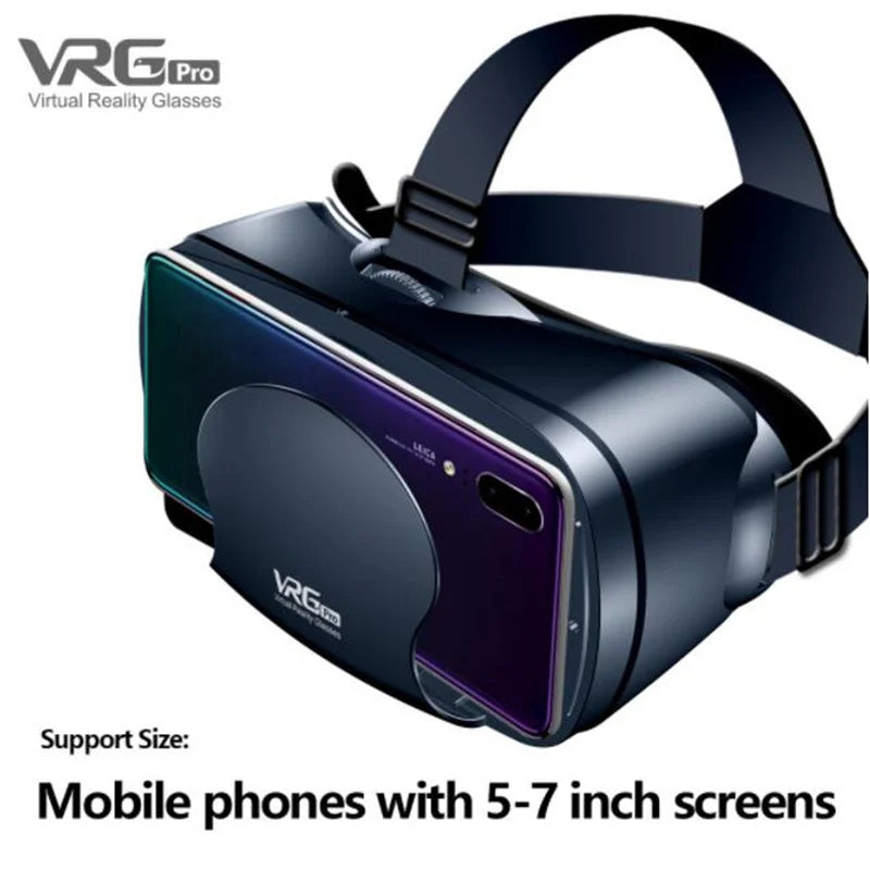 Virtual Reality VR Brille IMAX Riesiger Bildschirm HD 3D Brille Google Cardboard Box VR Headset Helm für 5-7" Telefon, unterstützt Gamepad