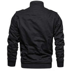 MAGCOMSEN Herren Fleecejacken Windbreaker Mäntel Herbst Winter Thermo Bomberjacken Multi-Taschen Stehkragen Motorradjacke