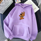 Print pink Cute Dog oversized  Sweatshirt Kawaii Hoodies for Women top clothes Hoody Female Itself  Women's Hoodies Full Sleeve