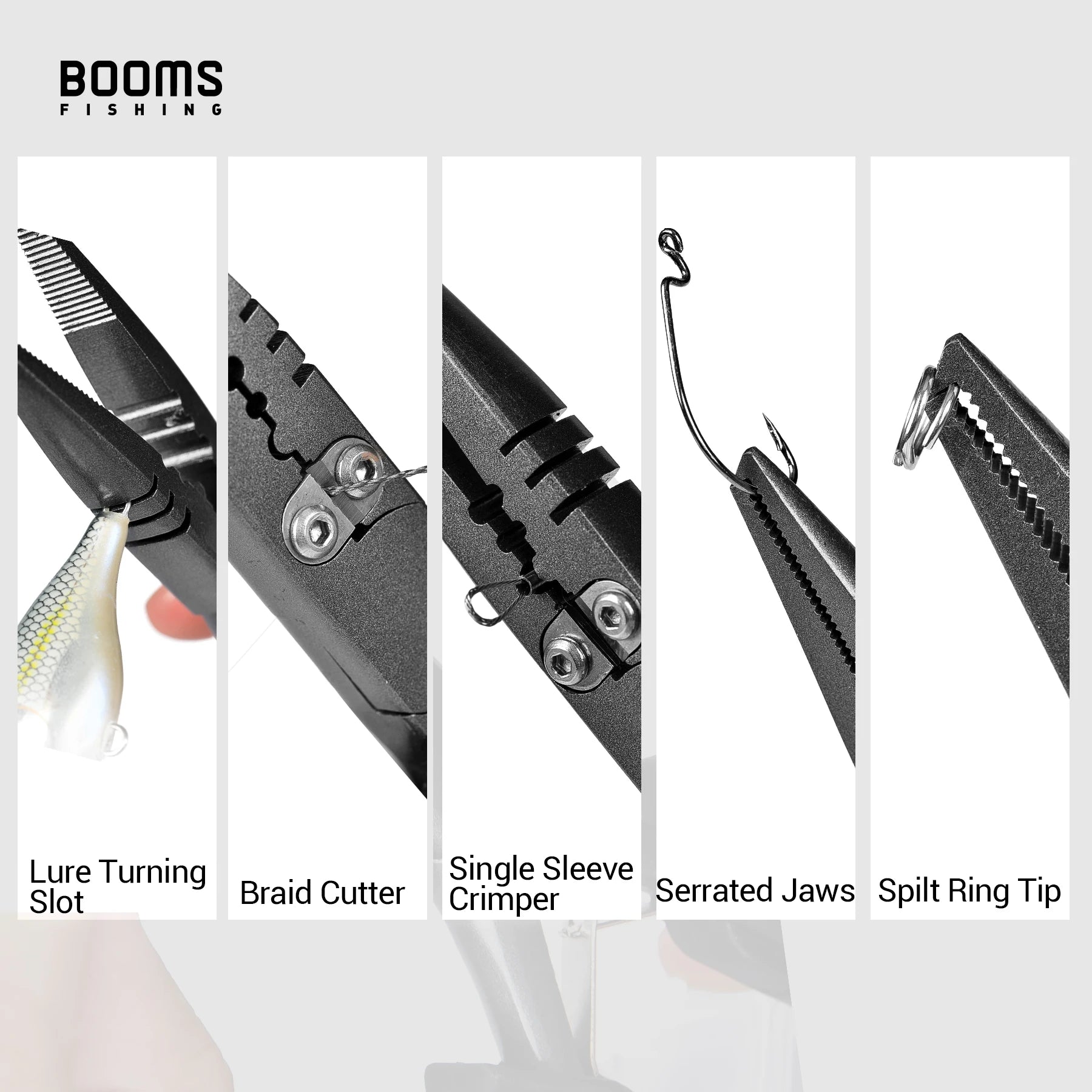 Booms Fishing F03 Fischerzange 23cm lange Nasenhakenentferner Edelstahl-Schnurschneider Schere Fischerzange