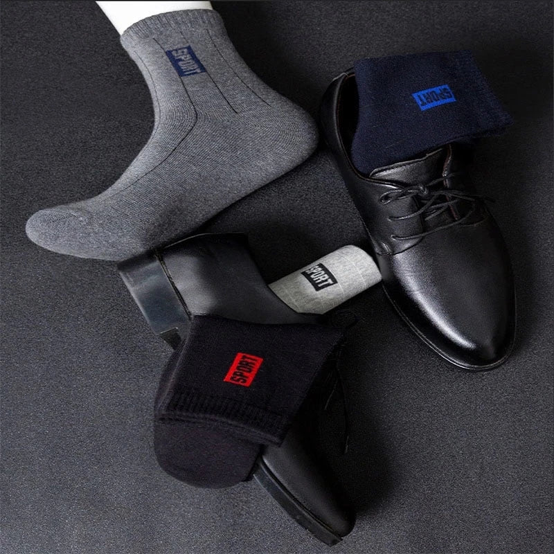 20 Stück = 10 Paar hochwertige Herrensocken aus Baumwolle, atmungsaktiv, schweißabsorbierend, mittellang, schwarze Socken, Deodorant, Business-Herren-Geschenk-Socken