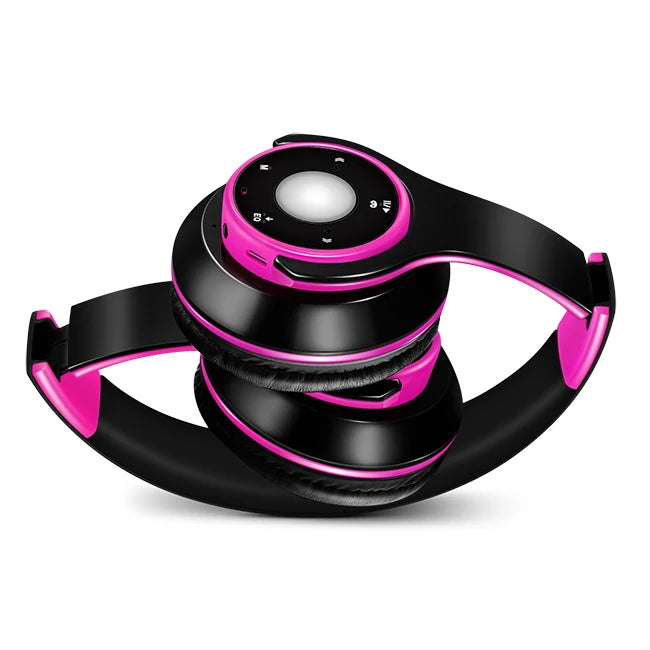 Bunter Stereo-Audio-MP3-Bluetooth-Kopfhörer, kabellos, mit SD-Kartenunterstützung und Mikrofon, 20 Stunden Wiedergabe