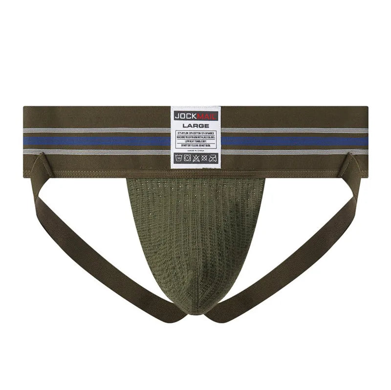 JOCKMAIL sexy Herren Unterwäsche Jockstrap Homme Herren Jockstrap Unterwäsche Herren String Jockstrap Gay Jockstrap Baumwolle Atmungsaktiv weiß