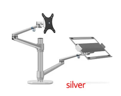 OL-3L aluminum silver Ergonomics 10"-17" desk laptop stand 32" monitor desktop bracket computer mount full motion column bar