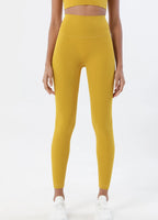 SOISOU Nylon Yogahosen Gym Leggings Damen Mädchen Fitness Weiche Strumpfhosen Hohe Taille Elastisch Atmungsaktiv Keine T-Linie Sporthosen
