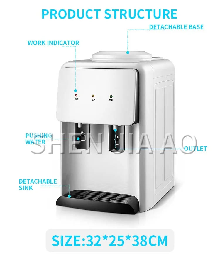 Wasserspender Eis heiß Desktop Kühlung Heißwasserspender Schlafsaal Mini kleines energiesparendes Eis Warmwasser
