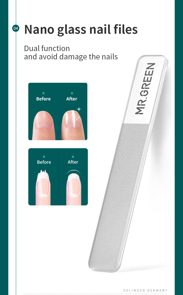 MR.GREEN Maniküre-Set Farbkontrast Nagelknipser Schneider Werkzeuge Kits Edelstahl Pediküre Reiseetui für Mann Frau