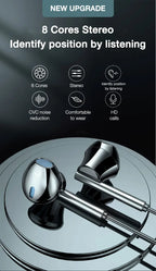 EARDECO 8 Kerne Kabelgebundene Kopfhörer Ohrhörer Bass In-Ear-Kopfhörer mit Mikrofon Ohrhörer Ohrstöpsel Handy-Headset Dynamischer Stereo