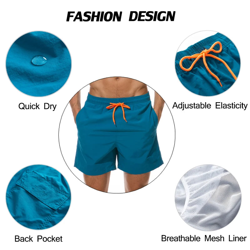 ESCATCH Herren Badehose Schwimmshorts Badeshorts Strandshorts Boardshorts Schwimmhose Badesuits Herren Laufshorts Sportshorts Surfshorts