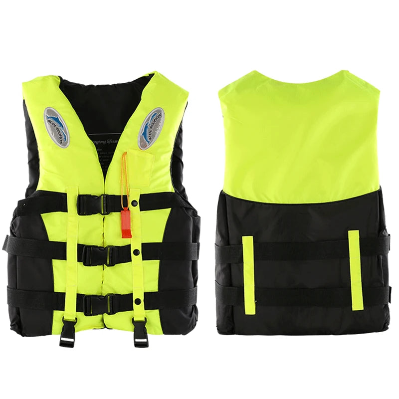 Outdoor Erwachsene Schwimmweste Verstellbarer Auftrieb Überlebensanzug Polyester Kinder Schwimmweste mit Pfeife